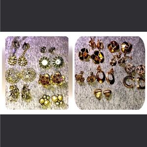 15 Vintage Clip On Earrings